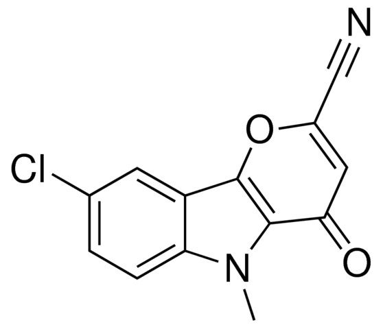 8-chloro-5-methyl-4-oxo-4,5-dihydropyrano[3,2-b]indole-2-carbonitrile