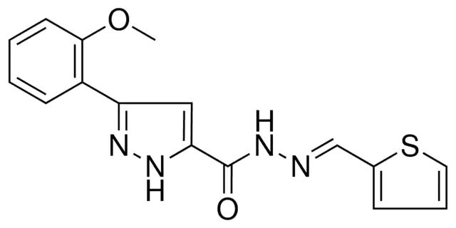 5-(2-MEO-PHENYL)-2H-PYRAZOLE-3-CARBOXYLIC ACID THIOPHEN-2-YLMETHYLENE-HYDRAZIDE