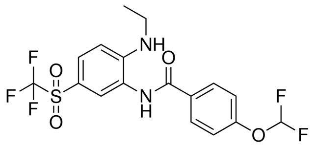 4-DIFLUOROMETHOXY-N-(2-ETHYLAMINO-5-(TRIFLUORO-METHANESULFONYL)-PH)-BENZAMIDE