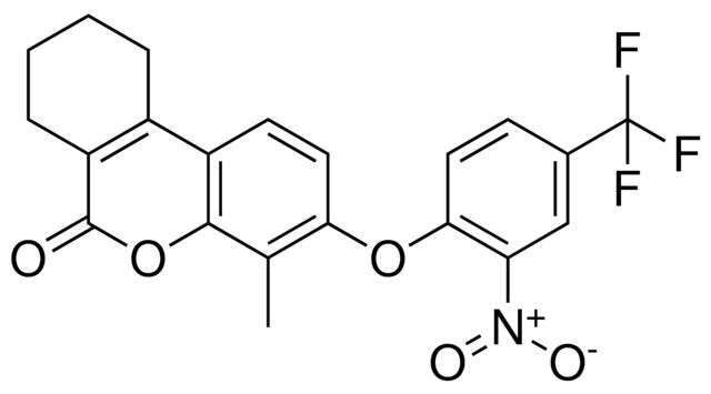 4-ME-3-(2-NITRO-4-TRIFLUOROMETHYL-PHENOXY)-7,8,9,10-4H-BENZO(C)CHROMEN-6-ONE
