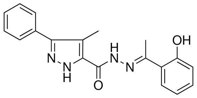 4-ME-5-PH-2H-PYRAZOLE-3-CARBOXYLIC ACID (1-(2-HO-PHENYL)-ETHYLIDENE)-HYDRAZIDE