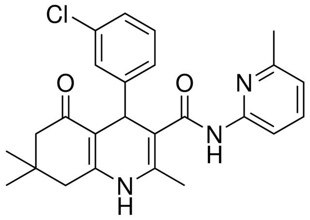 4-(3-CHLOROPHENYL)-2,7,7-TRIMETHYL-N-(6-METHYL-2-PYRIDINYL)-5-OXO-1,4,5,6,7,8-HEXAHYDRO-3-QUINOLINECARBOXAMIDE