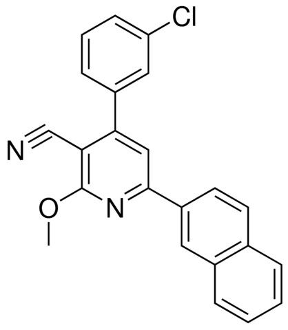 4-(3-CHLOROPHENYL)-2-METHOXY-6-(2-NAPHTHYL)NICOTINONITRILE