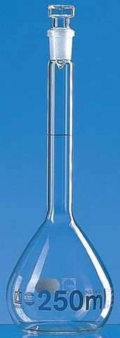 BRAND<sup>®</sup> BLAUBRAND<sup>®</sup> volumetric flask, glass stopper, clear glass