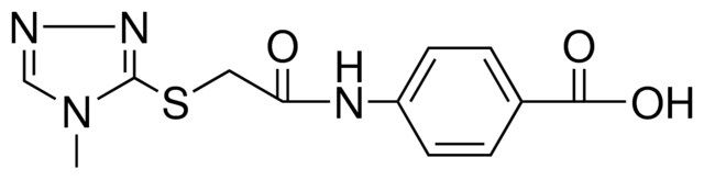 4-(2-(4-METHYL-4H-(1,2,4)TRIAZOL-3-YLSULFANYL)-ACETYLAMINO)-BENZOIC ACID