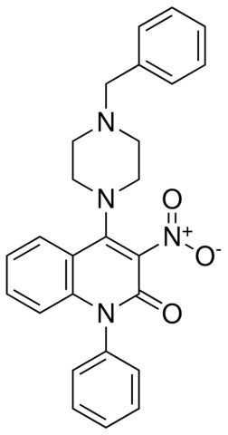 4-(4-BENZYL-PIPERAZIN-1-YL)-3-NITRO-1-PHENYL-1H-QUINOLIN-2-ONE