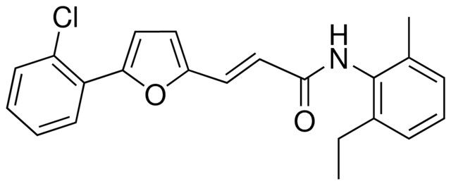 3-(5-(2-CHLOROPHENYL)-2-FURYL)-N-(2-ETHYL-6-METHYLPHENYL)-2-PROPENAMIDE
