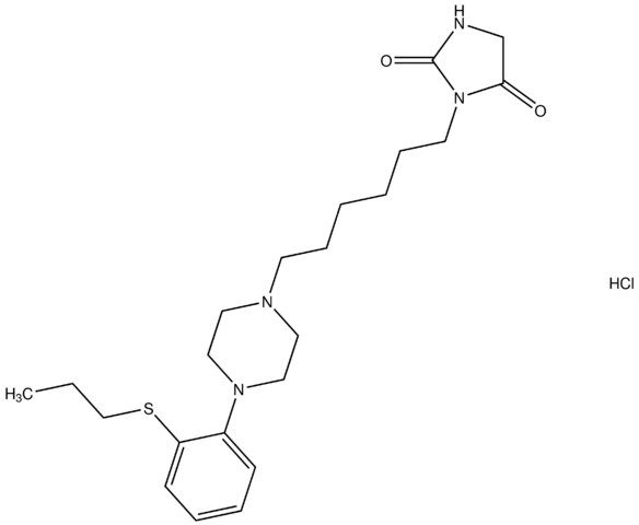 3-(6-{4-[2-(propylsulfanyl)phenyl]-1-piperazinyl}hexyl)-2,4-imidazolidinedione hydrochloride