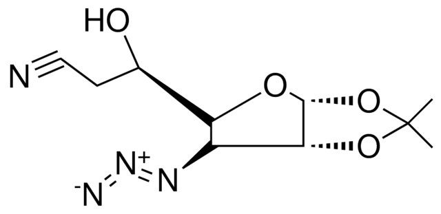 3-(6-AZIDO-2,2-DIMETHYL-4H-FURO(2,3-D)(1,3)DIOXOL-5-YL)-3-HYDROXY-PROPIONITRILE