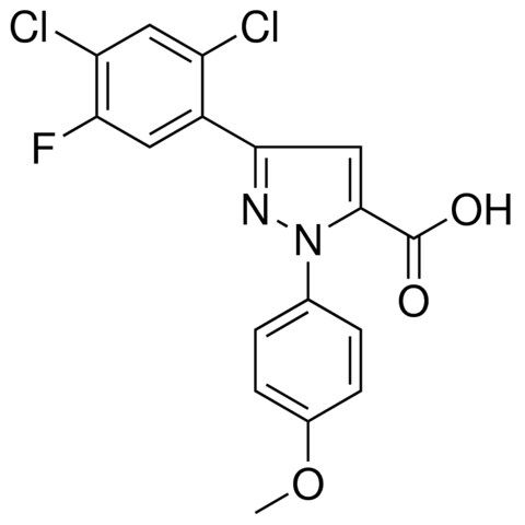 3-(2,4-DICHLORO-5-FLUOROPHENYL)-1-(4-METHOXYPHENYL)-1H-PYRAZOLE-5-CARBOXYLIC ACID