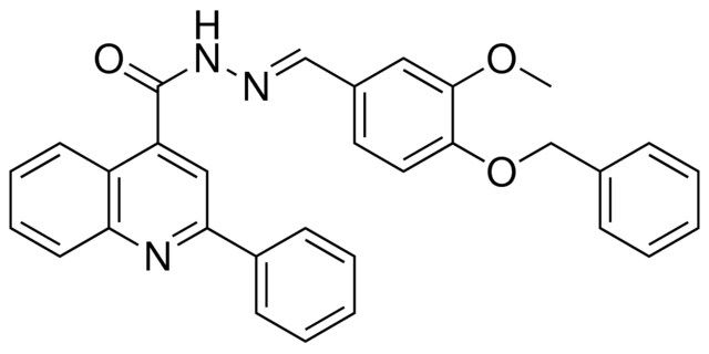 2-PH-QUINOLINE-4-CARBOXYLIC ACID (4-BENZYLOXY-3-METHOXY-BENZYLIDENE)-HYDRAZIDE