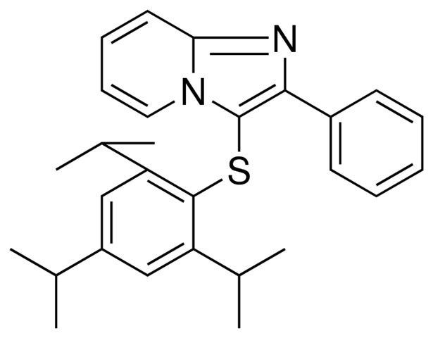 2-PHENYL-3-(2,4,6-TRIISOPROPYL-PHENYLSULFANYL)-IMIDAZO(1,2-A)PYRIDINE