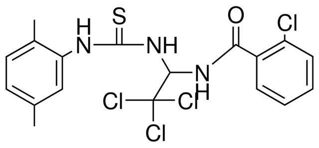 2-CL-N-(2,2,2-TRICHLORO-1-(3-(2,5-DIMETHYL-PHENYL)-THIOUREIDO)-ETHYL)-BENZAMIDE