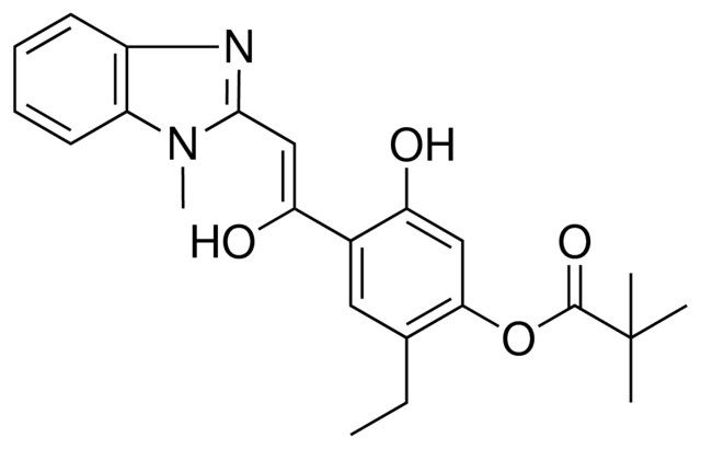 2-ET-5-HO-4-(1-HYDROXY-2-(1-METHYL-1H-BENZIMIDAZOL-2-YL)VINYL)PHENYL PIVALATE