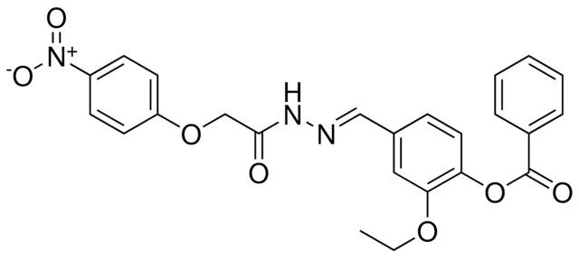 2-ETHOXY-4-(2-((4-NITROPHENOXY)ACETYL)CARBOHYDRAZONOYL)PHENYL BENZOATE