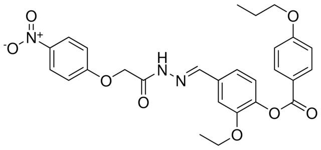 2-ETHOXY-4-(2-((4-NITROPHENOXY)ACETYL)CARBOHYDRAZONOYL)PHENYL 4-PROPOXYBENZOATE