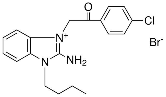 2-AMINO-3-BU-1-(2-(4-CHLORO-PHENYL)-2-OXO-ETHYL)-3H-BENZOIMIDAZOL-1-IUM, BROMIDE