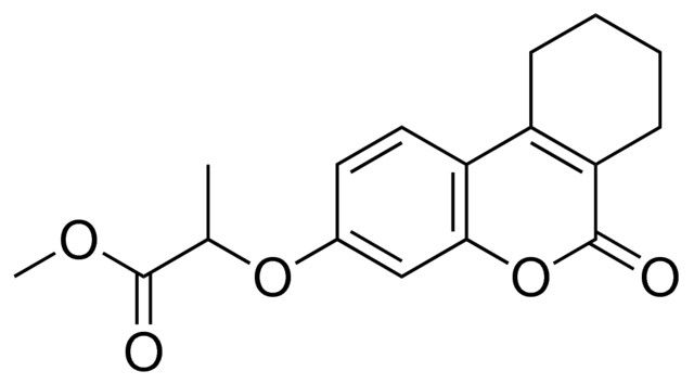 2-(6-OXO-7,8,9,10-TETRAHYDRO-6H-BENZO(C)CHROMEN-3-YLOXY)-PROPIONIC ACID ME ESTER
