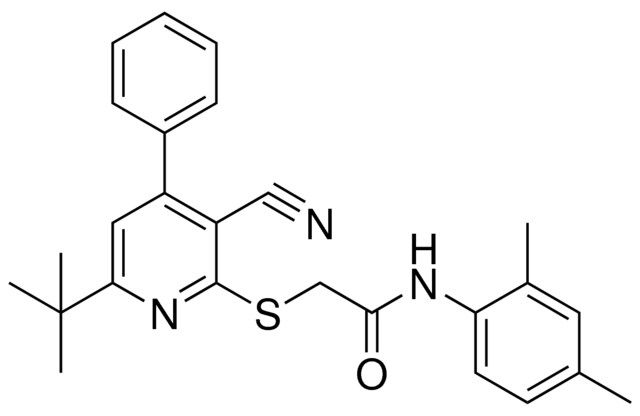 2-(6-TERT-BUTYL-3-CYANO-4-PH-PYRIDIN-2-YLSULFANYL)-N-(2,4-DIMETHYL-PH)-ACETAMIDE