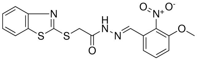 2-(BENZOTHIAZOL-2-YLSULFANYL)-ACETIC ACID (3-MEO-2-NITRO-BENZYLIDENE)-HYDRAZIDE