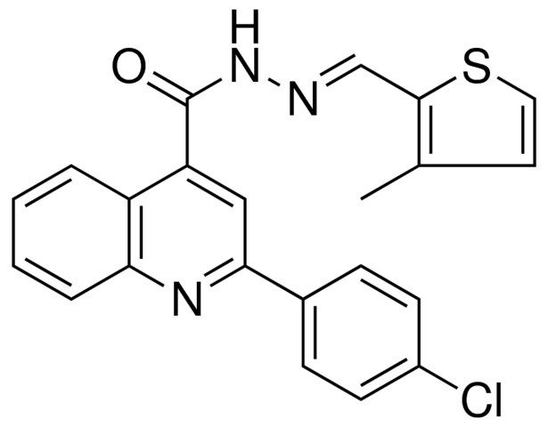 2-(4-CL-PH)-QUINOLINE-4-CARBOXYLIC ACID (3-ME-THIOPHEN-2-YLMETHYLENE)-HYDRAZIDE