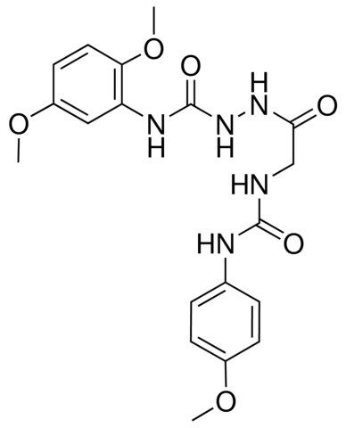 2-(4-METHOXYPHENYLUREIDO)ACETIC N2-(N-(2,5-DIMETHOXYPHENYL)CARBAMOYL)HYDRAZIDE
