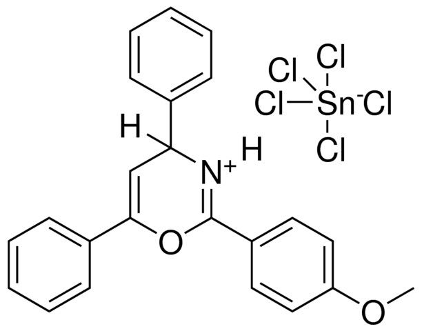 2-(4-METHOXYPHENYL)-4,6-DIPHENYL-4H-1,3-OXAZIN-3-IUM PENTACHLOROSTANNATE(1-)
