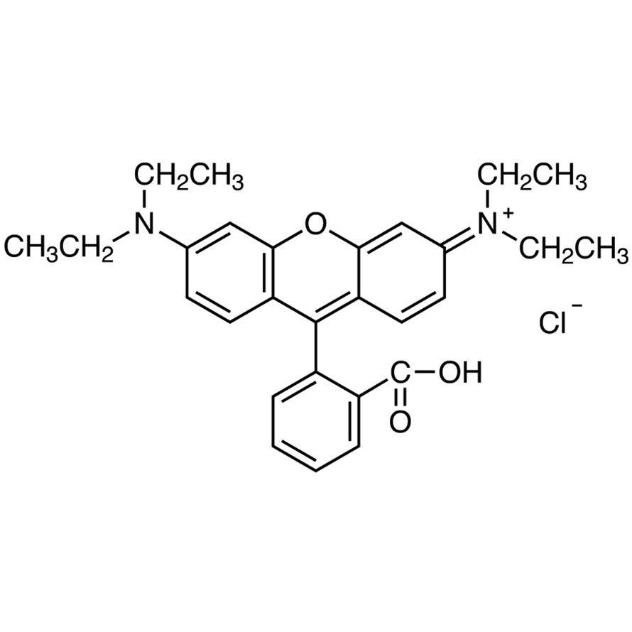 Rhodamine B [Ion association reagent for photometric and fluorimetric analysis]