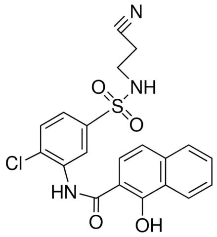 2'-CHLORO-5'-(N-(2-CYANOETHYL)SULFAMOYL)-1-HYDROXY-2-NAPHTHANILIDE