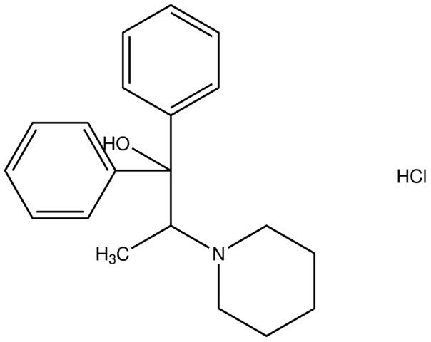 1,1-diphenyl-2-(1-piperidinyl)-1-propanol hydrochloride