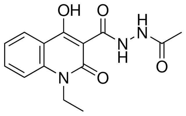 1-ET-4-HYDROXY-2-OXO-1,2-DIHYDRO-QUINOLINE-3-CARBOXYLIC ACID N'-ACETYL-HYDRAZIDE