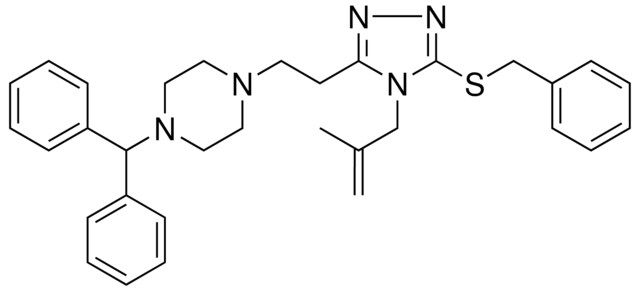 1-BENZHYDRYL-4-{2-[5-(BENZYLSULFANYL)-4-(2-METHYL-2-PROPENYL)-4H-1,2,4-TRIAZOL-3-YL]ETHYL}PIPERAZINE