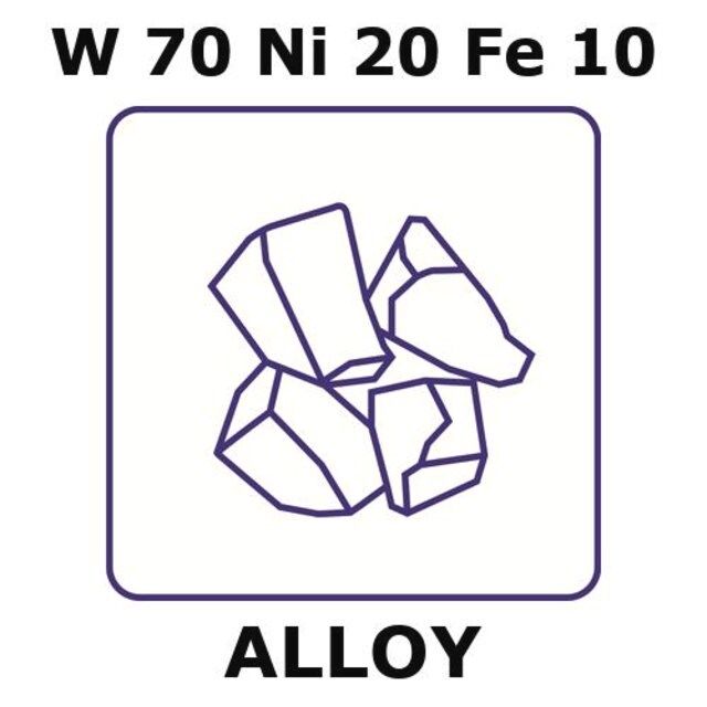 Tungsten-nickel-iron alloy, W70Ni20Fe10