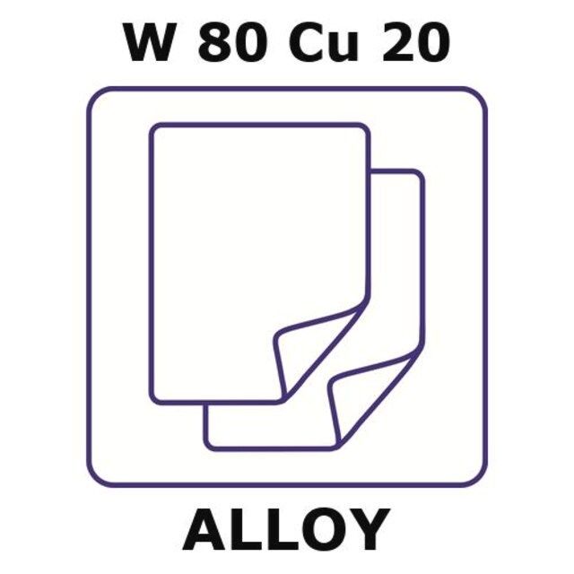 Tungsten-copper alloy, W80Cu20