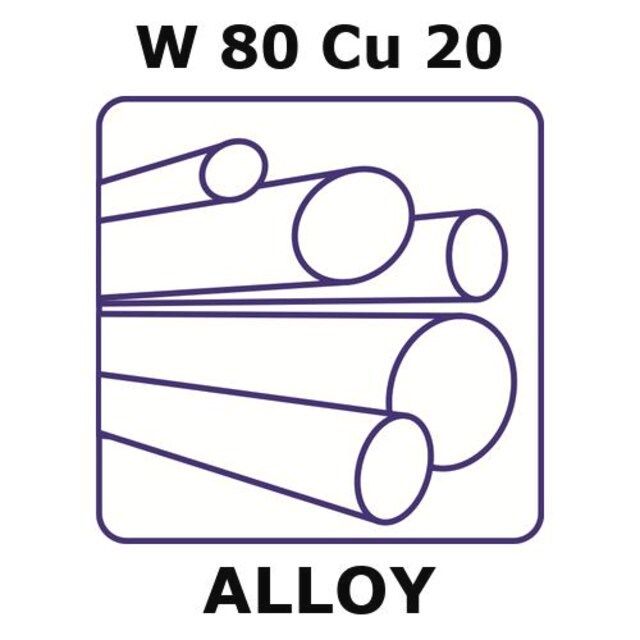 Tungsten-copper alloy, W80Cu20