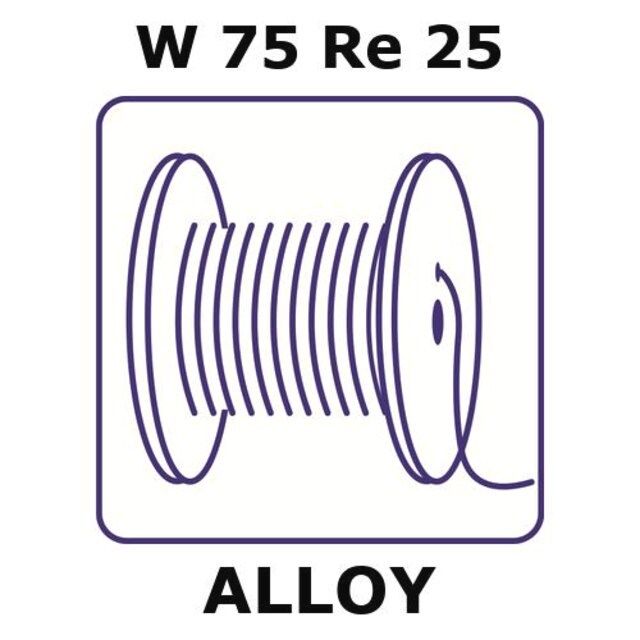 Tungsten-rhenium alloy, W75Re25