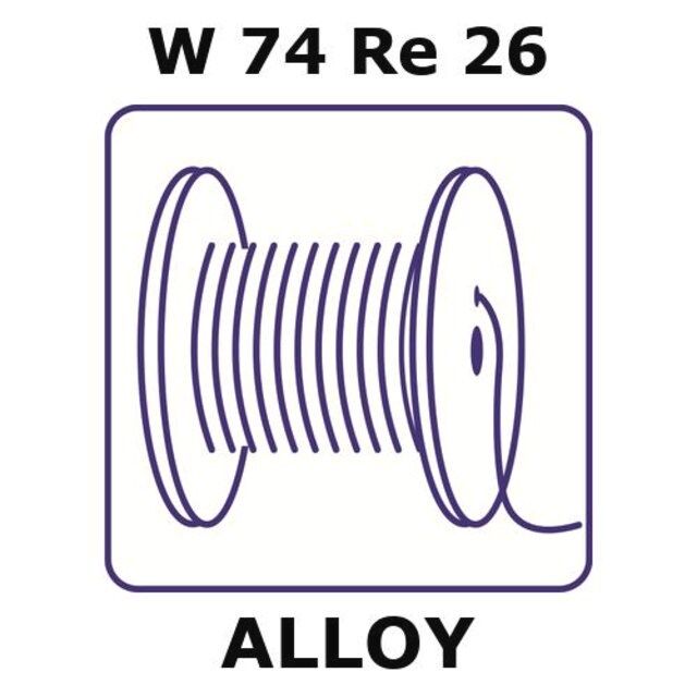 Tungsten-rhenium alloy, W74Re26
