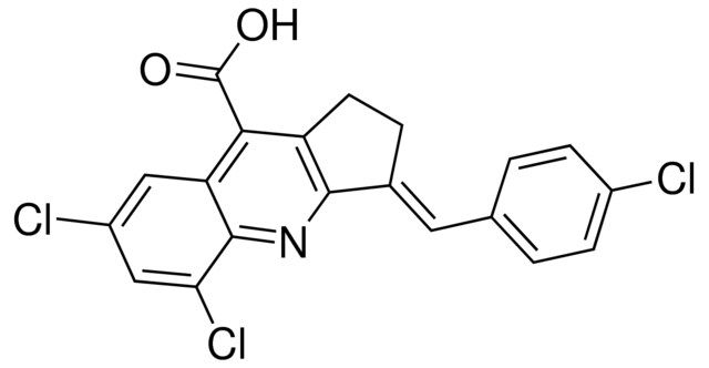 (3E)-5,7-dichloro-3-(4-chlorobenzylidene)-2,3-dihydro-1H-cyclopenta[b]quinoline-9-carboxylic acid