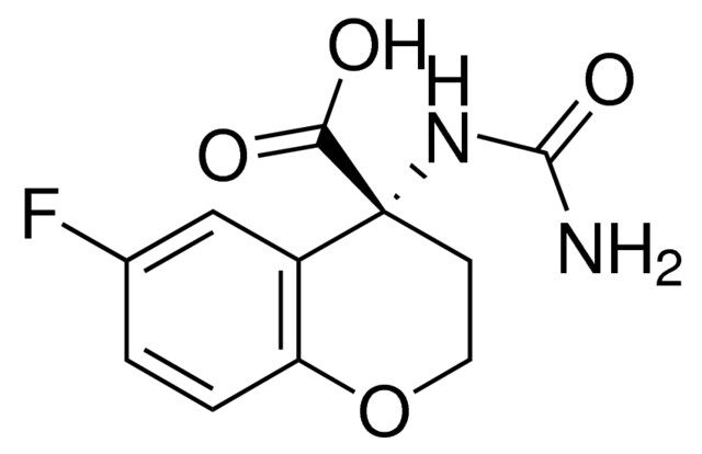 (4R)-4-[(AMINOCARBONYL)AMINO]-6-FLUORO-3,4-DIHYDRO-2H-CHROMENE-4-CARBOXYLIC ACID