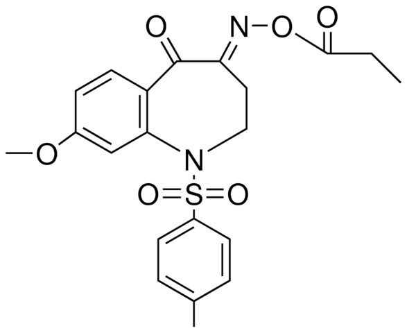 (4E)-8-METHOXY-1-[(4-METHYLPHENYL)SULFONYL]-2,3-DIHYDRO-1H-1-BENZAZEPINE-4,5-DIONE 4-(O-PROPIONYLOXIME)