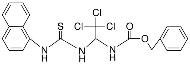 (2,2,2-TRICHLORO-1-(3-NAPHTHALEN-1-YL-THIOUREIDO)-ET)-CARBAMIC ACID BENZYL ESTER
