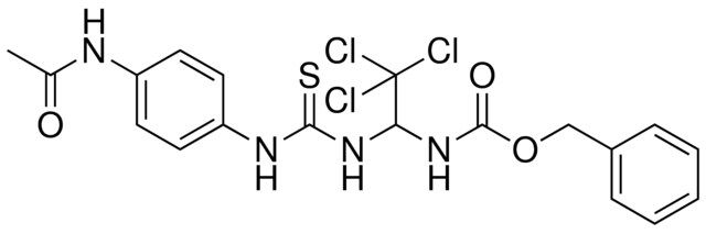 (1-(3-(4-ACETYLAMINO-PH)-THIOUREIDO)-2,2,2-TRI-CL-ET)-CARBAMIC ACID BENZYL ESTER