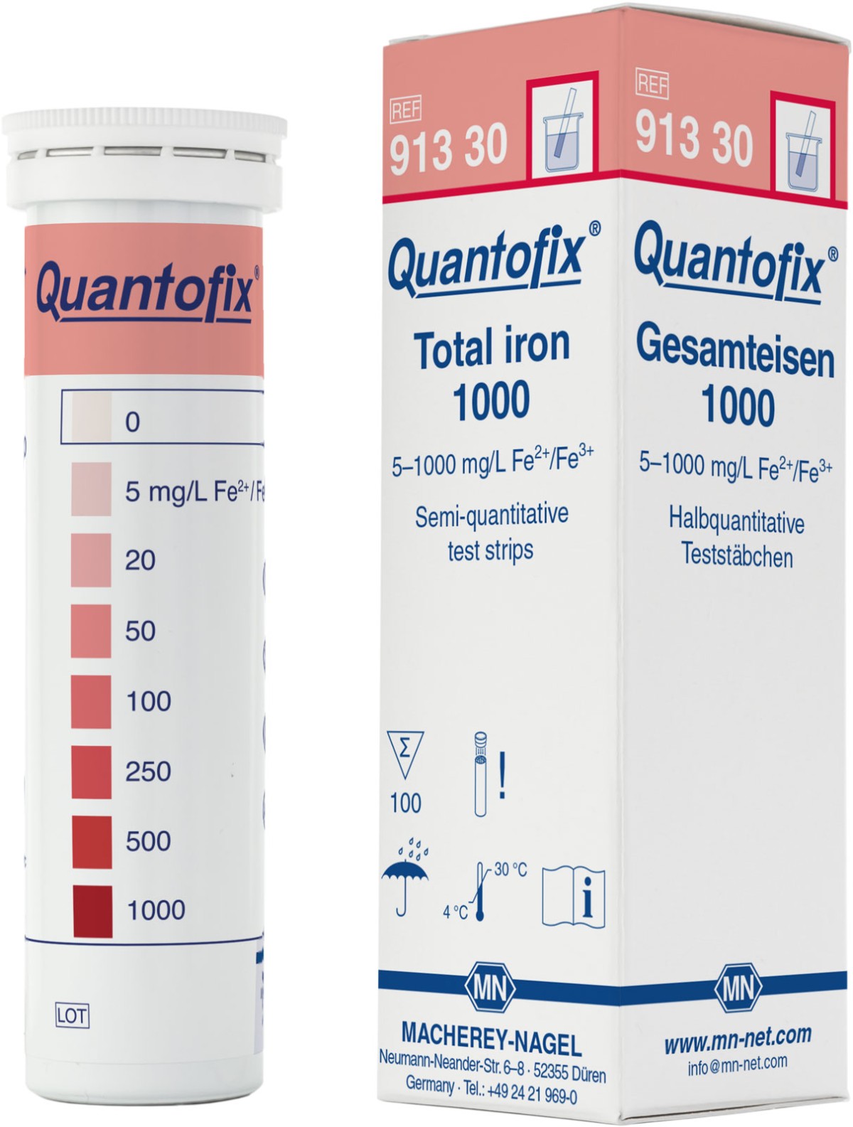 QUANTOFIX总铁半定量测试条(Total iron 1000)图片
