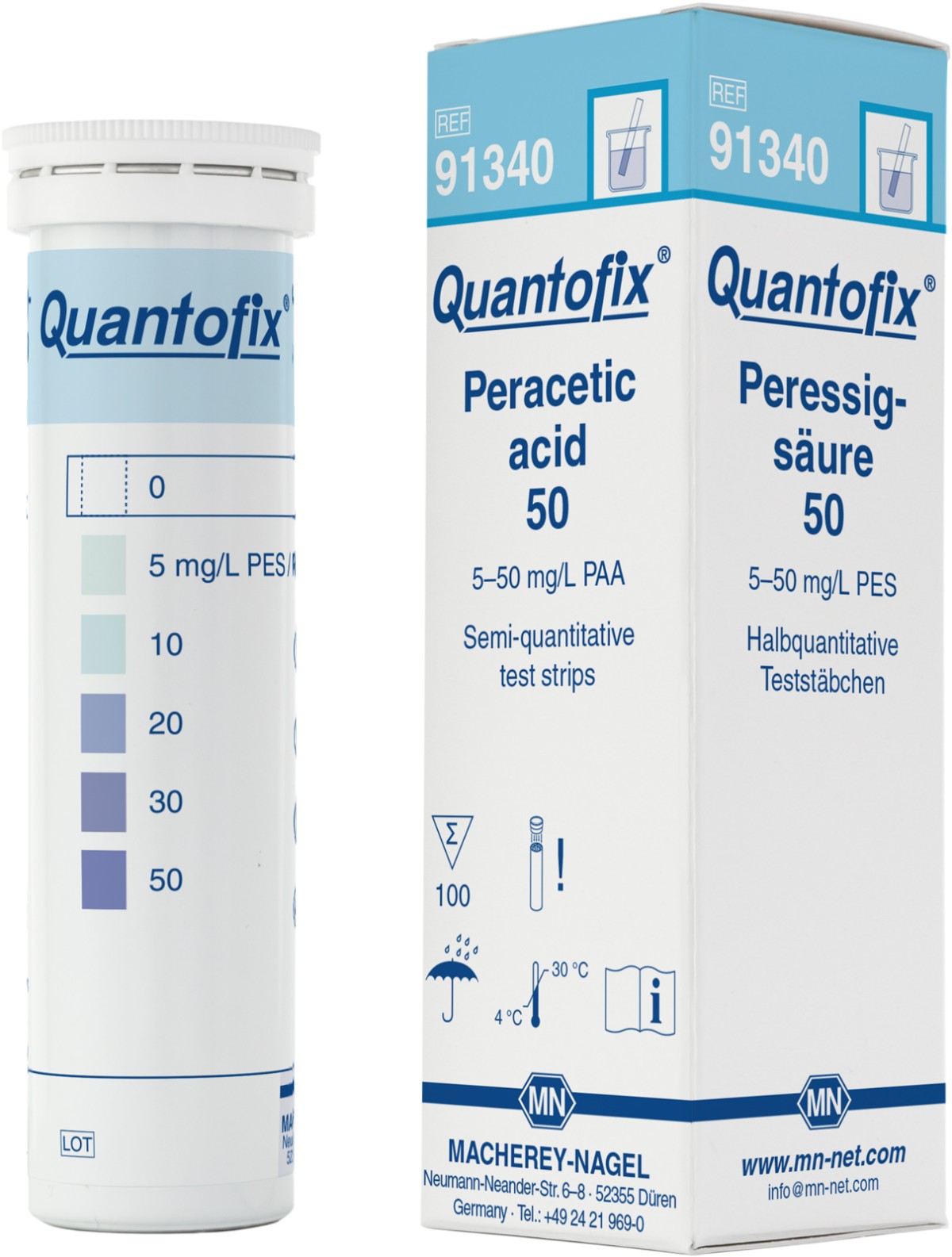 QUANTOFIX过氧乙酸50半定量测试条(Peracetic acid 50)图片