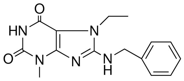 8-BENZYLAMINO-7-ETHYL-3-METHYL-3,7-DIHYDRO-PURINE-2,6-DIONE