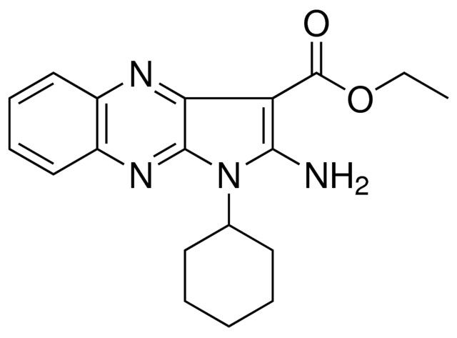 2-AMINO-1-CYCLOHEXYL-1H-PYRROLO(2,3-B)QUINOXALINE-3-CARBOXYLIC ACID ETHYL ESTER