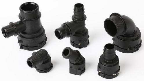 汽车散热器不同造型的注塑件管口