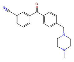 3-cyano-4'-(4-methylpiperazinomethyl) benzophenone