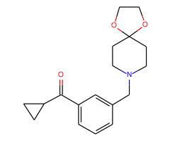 cyclopropyl 3-[8-(1,4-dioxa-8-azaspiro[4.5]decyl)methyl]phenyl ketone