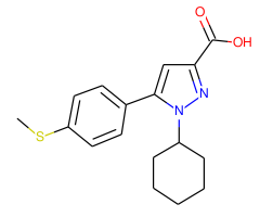 1-Cyclohexyl-5-(4-methylsulfanylphenyl)-1H-pyrazole-3-carboxylic acid